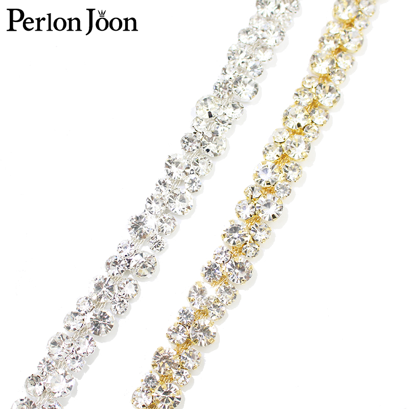 Perlon Strap Woven - Köpüklü Tam Elmas Kristal Zincir Taklidi
