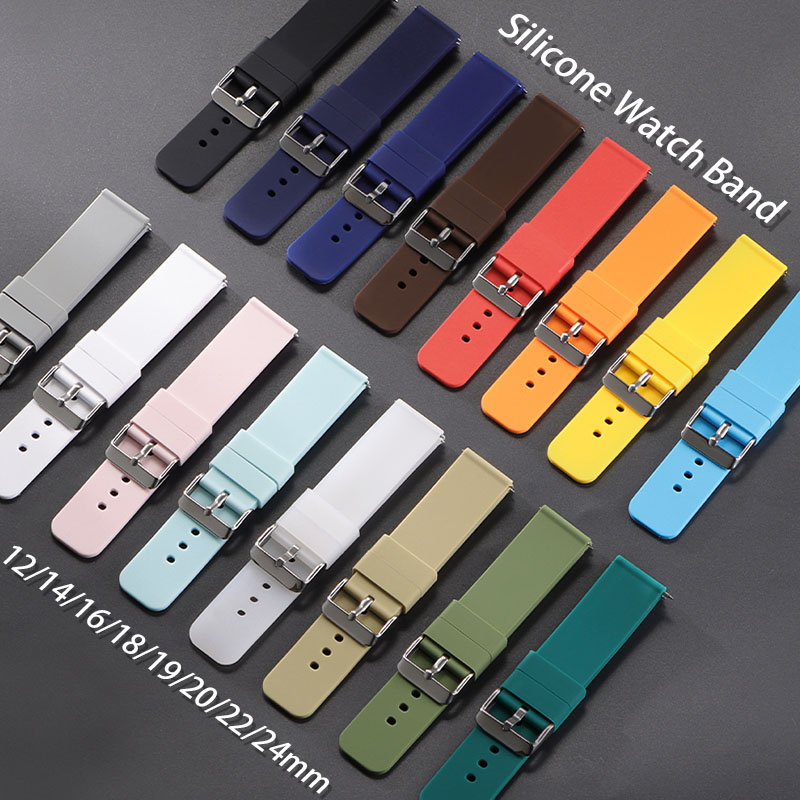 Canvas Strap Watch - Silikon Kayış 12mm 14mm 16mm 18mm
