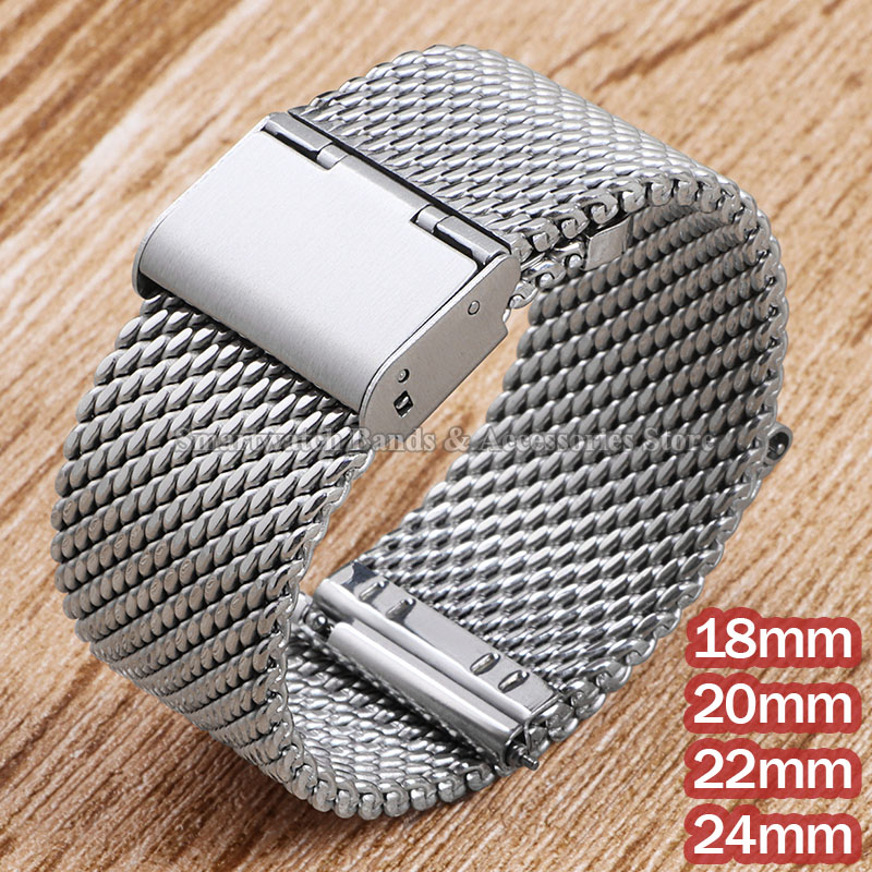 Mesh Strap Metal - 1.0 Milanese Örgü Çelik Kayış 18mm