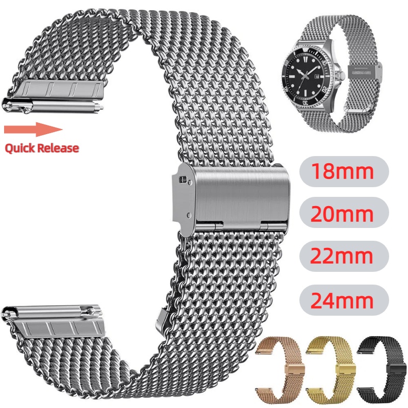 18mm 20mm 22mm 24mm Bantlar Ev - Mesh Strap Metal incelemesi ve fiyatı