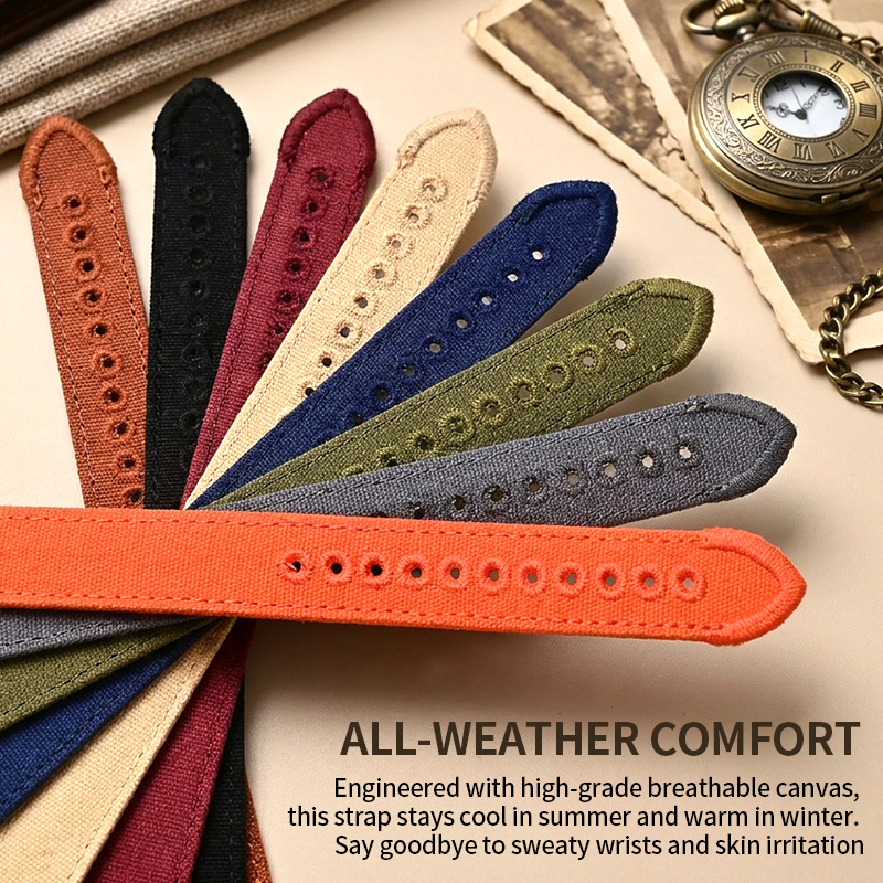Kanvas Saat Kayışı 18/20/22mm  - Canvas Strap Watch incelemesi ve fiyatı